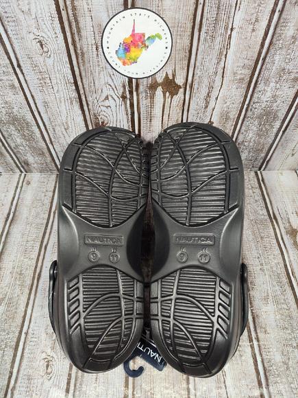 Nautica River Edge Clog Slides Men's Size 9 Women's Size 11 Shoes Black NWT - Picture 9 of 11